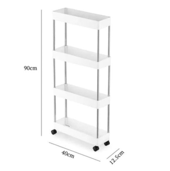 4-Layer slim storage rack for tight spaces ( SKU-TS-01)