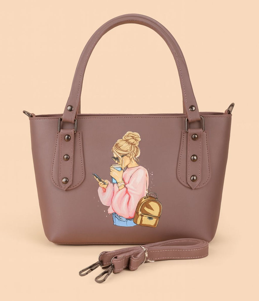 Burgundy classic top handel Bag (SKU-CTHB-03)