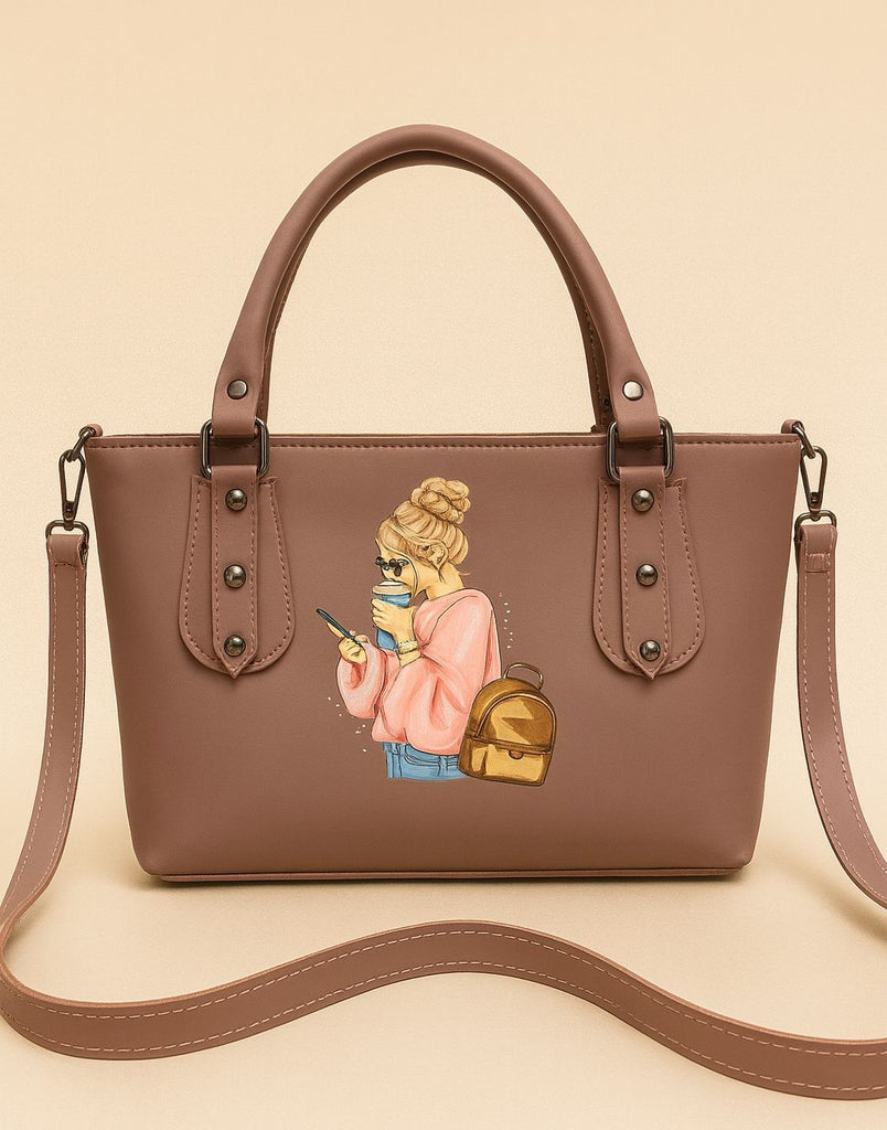 Beige classic top handel Bag (SKU-CTHB-01)