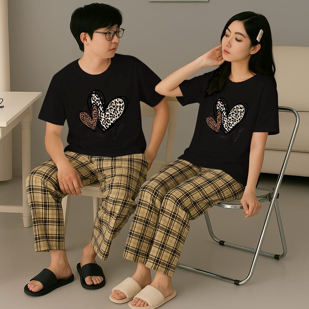 Black Heart Couple Night Suit (SKU-CNS-06)