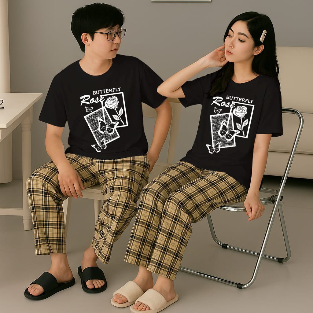 Black Rose Couple Night Suit (SKU-CNS-10)