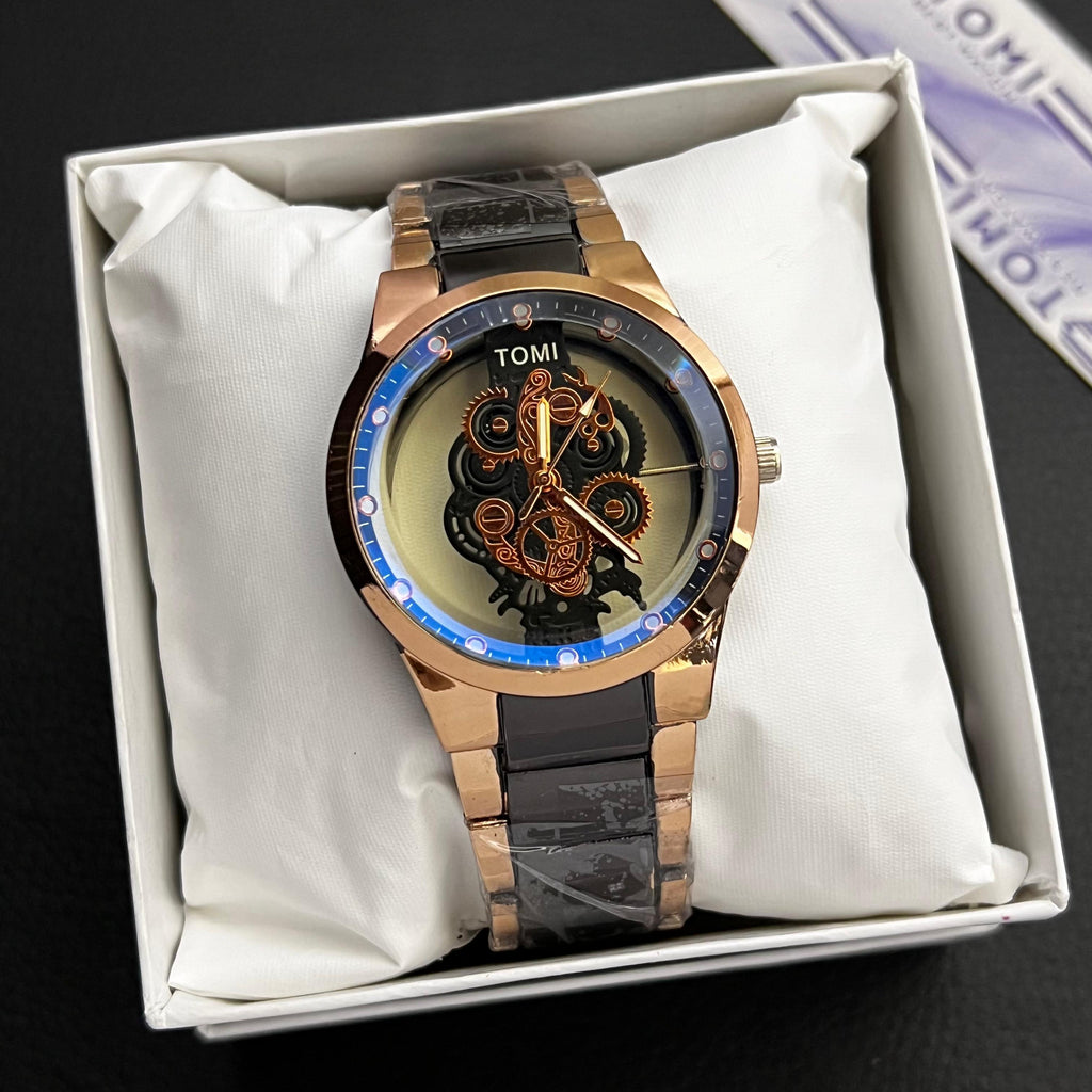 TOMI Skeleton Dial Wristwatch  (SKU-TSDW-10)